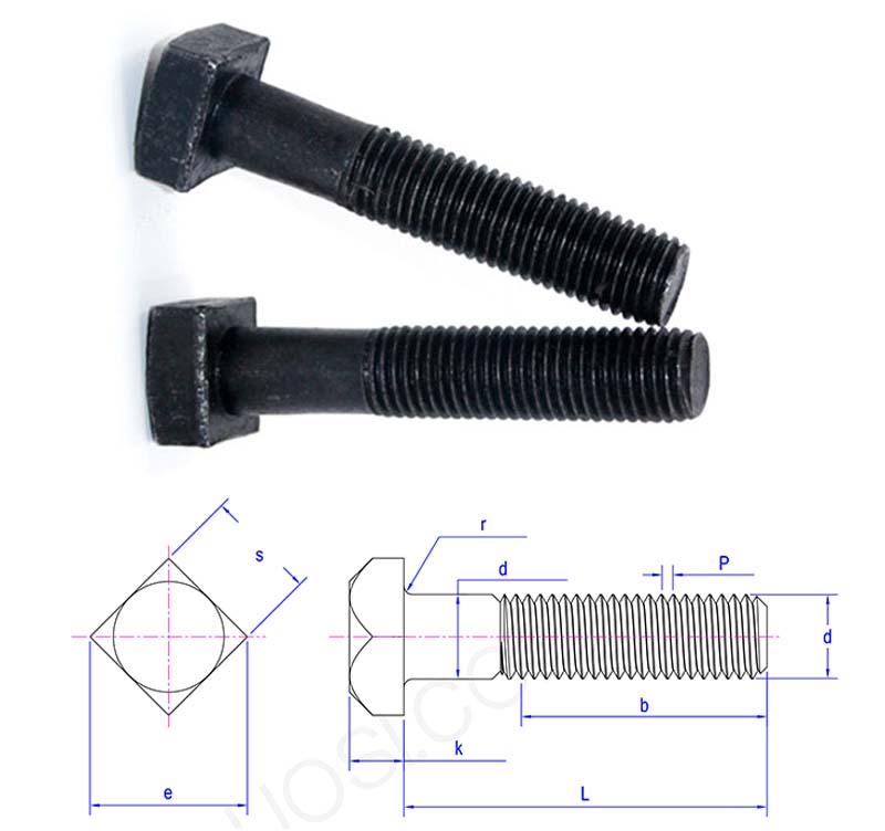 Coarse thread square head bolts Coarse thread square head bolts