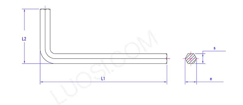 Standard Hexagon Socket Screw Key