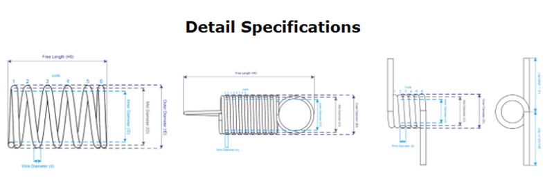 Metal Dual Hook Tension Spring