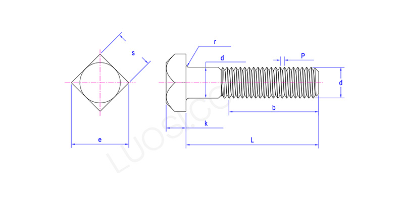 Grade A Square Head Machine Bolt