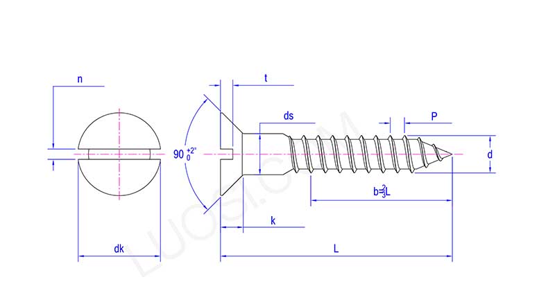 Slotted Countersunk Flat Head Screws